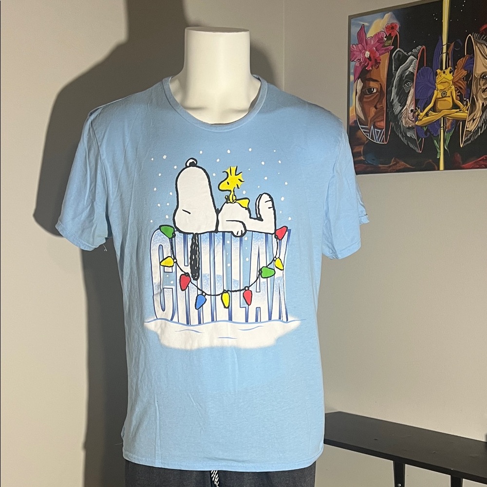 Peanuts Light Blue Snoopy Short Sleeve Tee